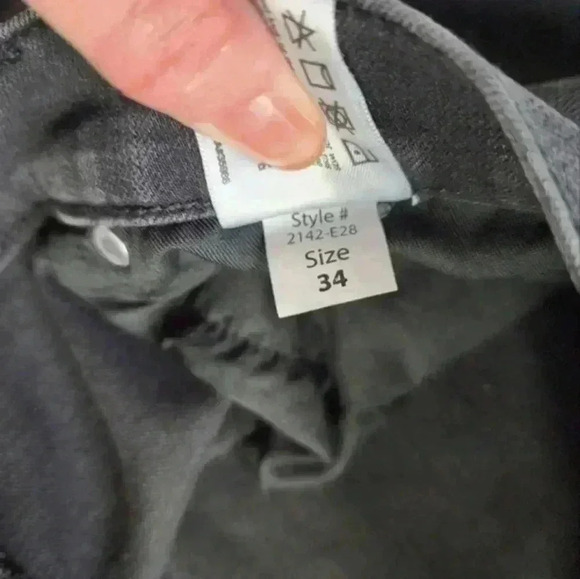 Yoga Jeans Emily Slim Jeans Washed Black High Rise Mom Fit Denim Women's 34 - Picture 11 of 16